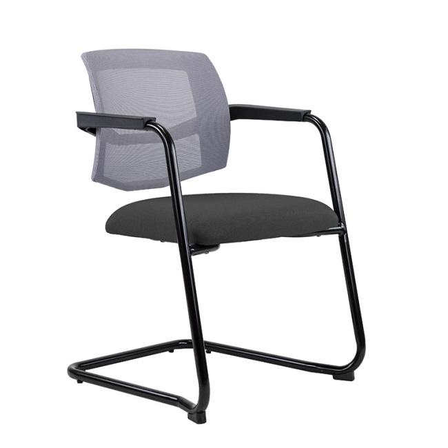 Conference chair LAPEL Visitor, black runners, BN6 anthracite