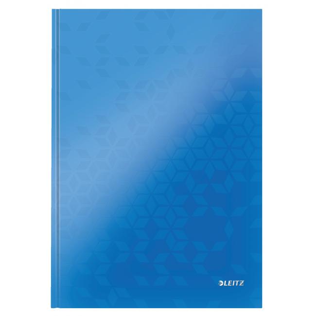 Record book Leitz WOW A4 80 sheets lined blue