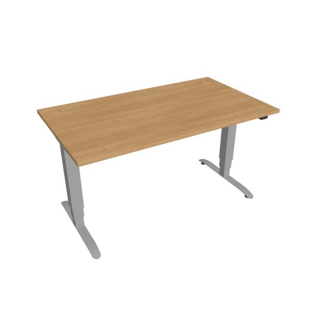 [ON140742] Motion desk, ZO, 3S, 140x61 - 128x80 cm, oak/grey