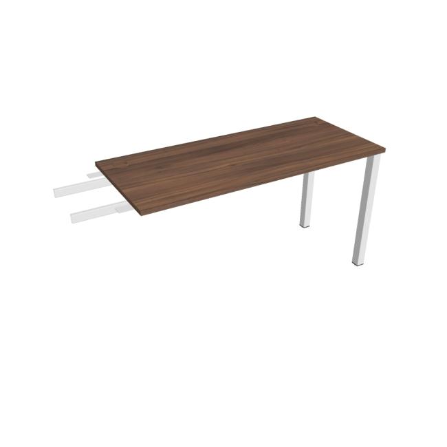 Work table Uni, chain, 140x75.5x60 cm, walnut/white