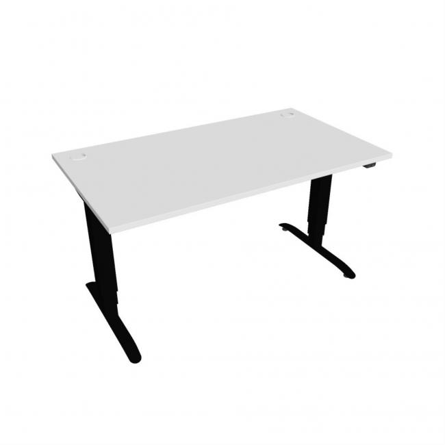 Motion desk, ZO, 3S, 140x61 - 128x80 cm, white/black