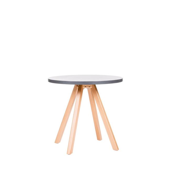 [AN400101] Konferenčný stolík WOOD, v. 55,5cm, p. 60 cm, doska antracit + podnož buk