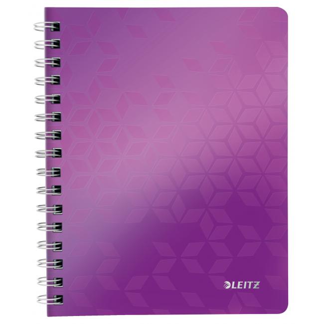 Ruled notebook Leitz WOW A5 purple