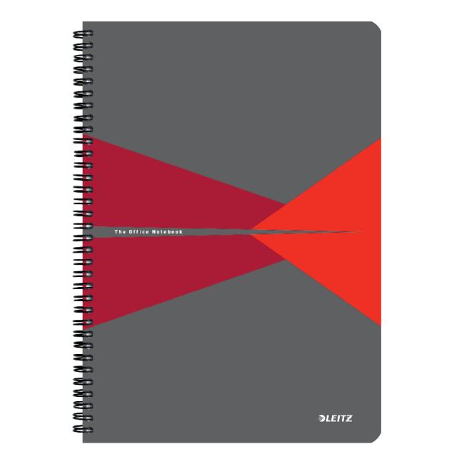 Leitz Office Card block A4 90 sheets lined red