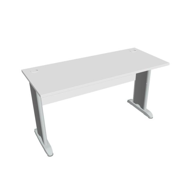 Cross work table, 140x75.5x60 cm, white/metal