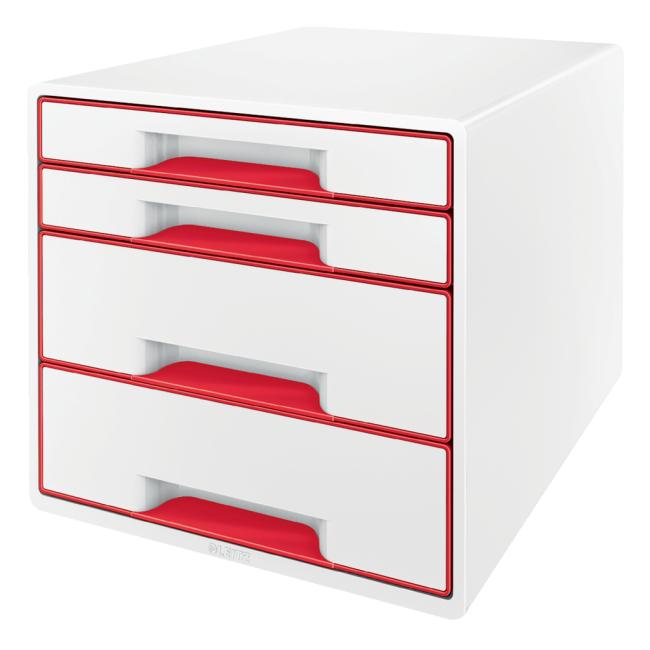 [ES521326] Leitz WOW drawer box with 4 drawers red
