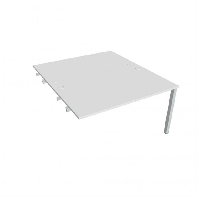 Work table Uni k pozdź. chain, 140x75.5x160 cm, white/grey