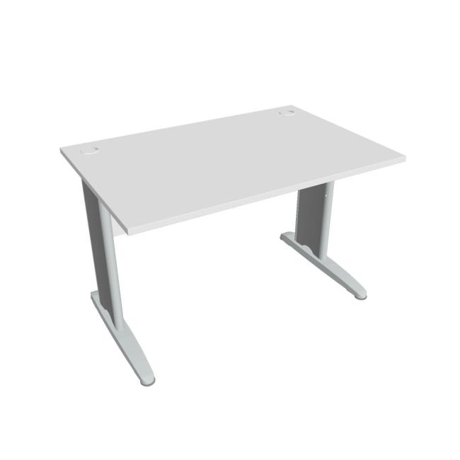 Cross work table, 120x75.5x80 cm, white/metal