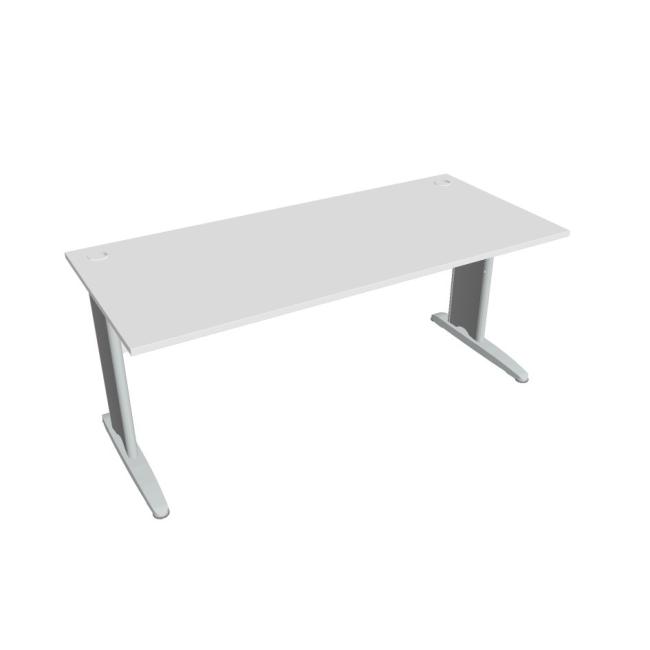 Cross work table, 180x75.5x80 cm, white/metal