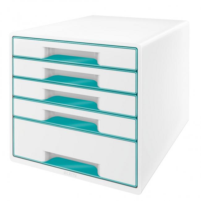 [ES521451] Drawer box Leitz WOW with 5 drawers ice blue