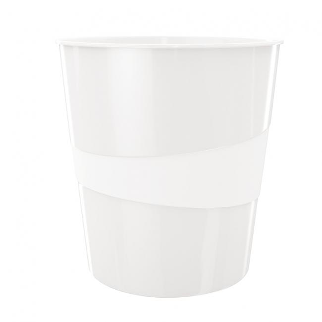 Plastový košík Leitz WOW 15 ℓ biely