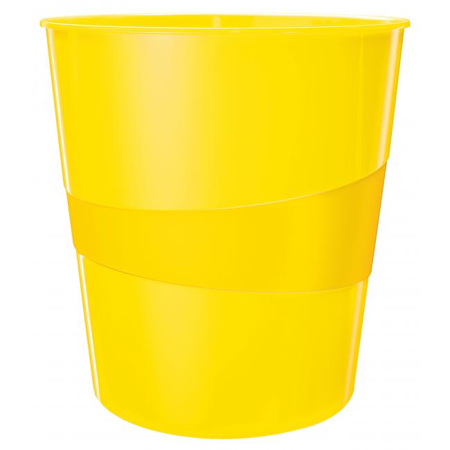 Plastic basket Leitz WOW 15 ℓ yellow