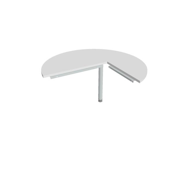Additional table Cross, 120x75.5x(80x60) cm, white/metal