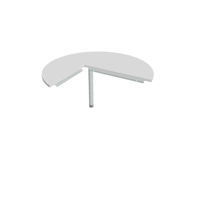Additional table Cross, 120x75.5x(60x80) cm, white/metal