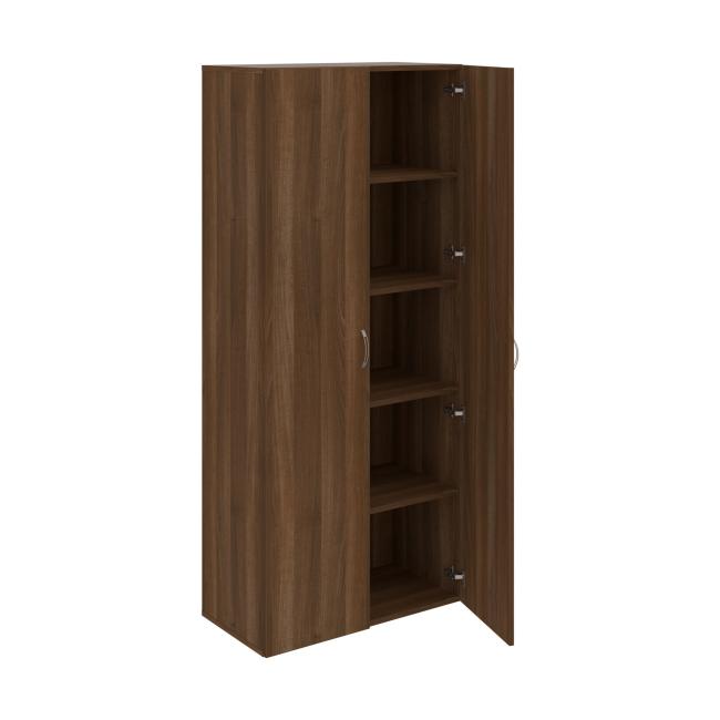 Drive shelf cabinet, 80x185x42 cm, walnut/walnut
