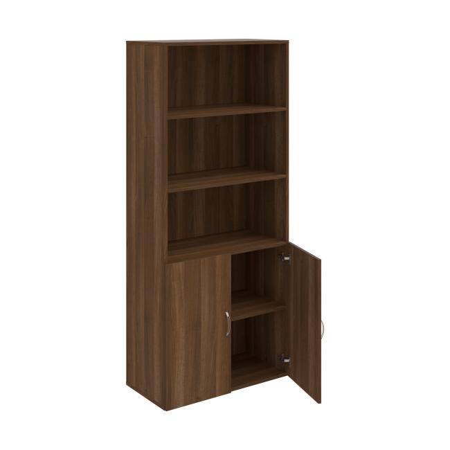 Drive shelf cabinet, 80x185x42 cm, walnut/walnut