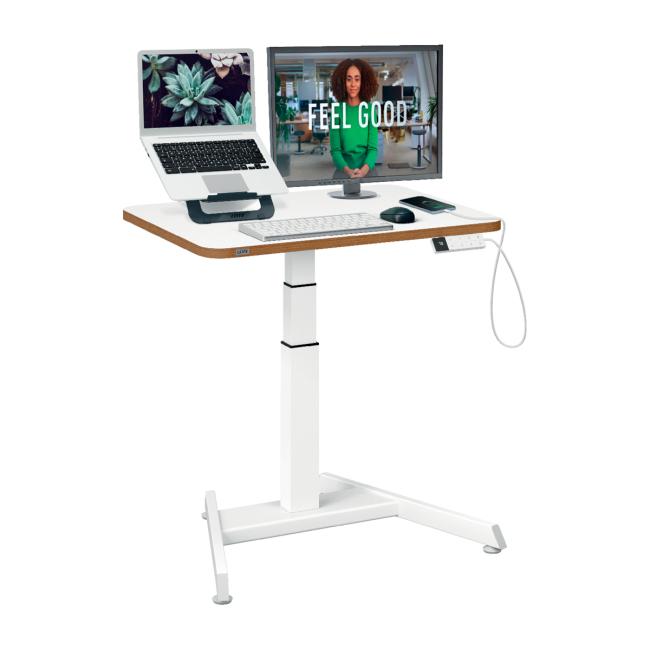 [ES534001] Electric sit/stand desk with compact top, white