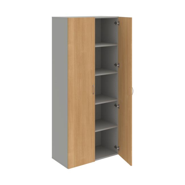 Drive shelf cabinet, 80x185x42 cm, oak/grey