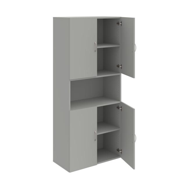 Drive shelf cabinet, 80x185x42 cm, grey/grey