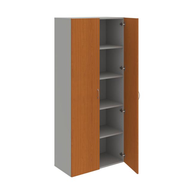 Drive shelf cabinet, 80x185x42 cm, cherry/grey