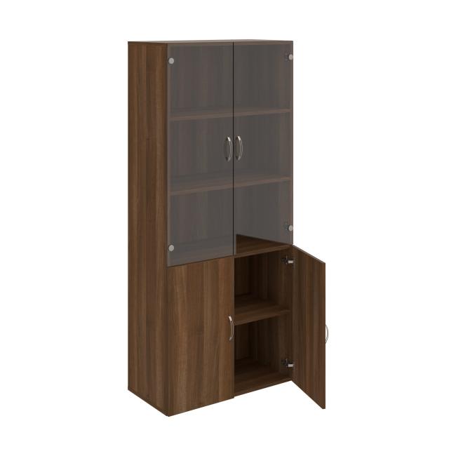 Drive shelf cabinet, 80x185x42 cm, walnut/walnut