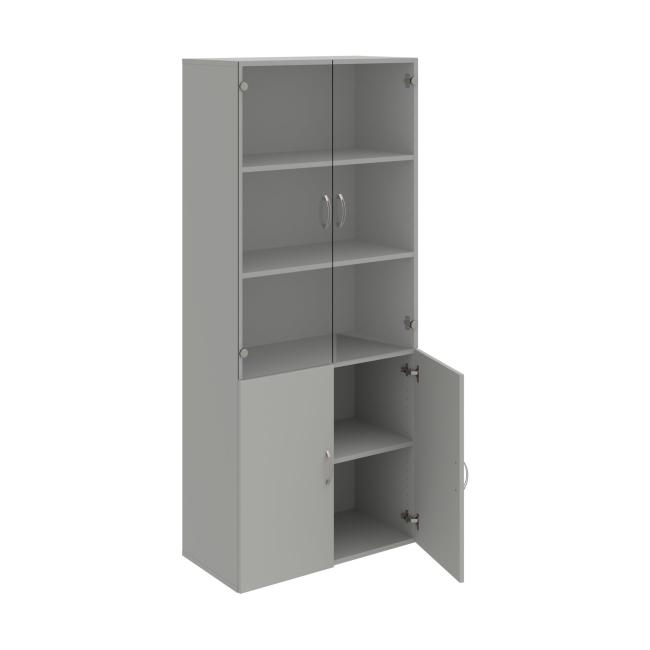 Drive shelf cabinet, 80x185x42 cm, grey/grey