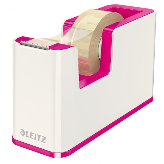 Tape dispenser Leitz WOW white/metallic pink