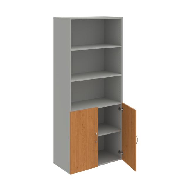Drive shelf cabinet, 80x185x42 cm, alder/grey
