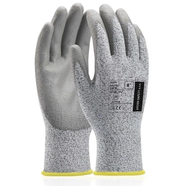 Half-soaked gloves JULIUS, gray large. 8/M