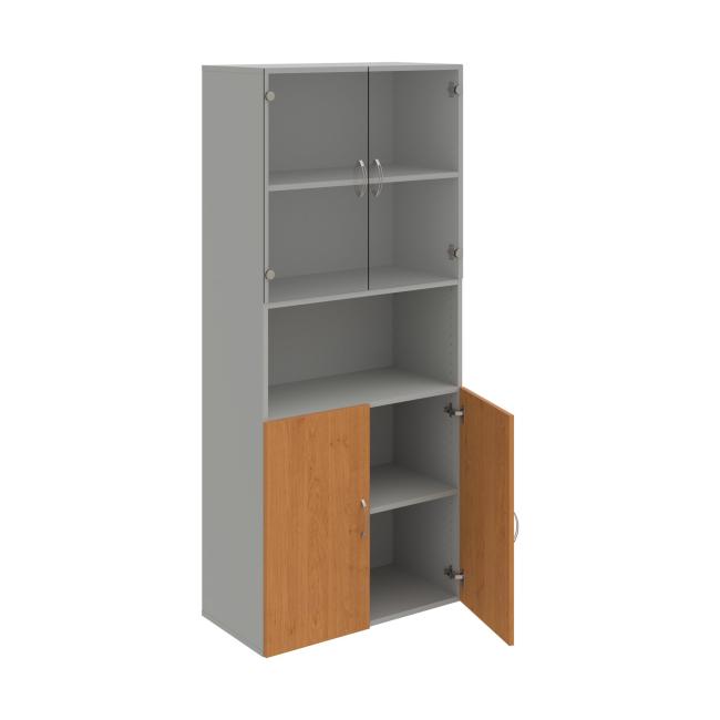 Drive shelf cabinet, 80x185x42 cm, alder/grey