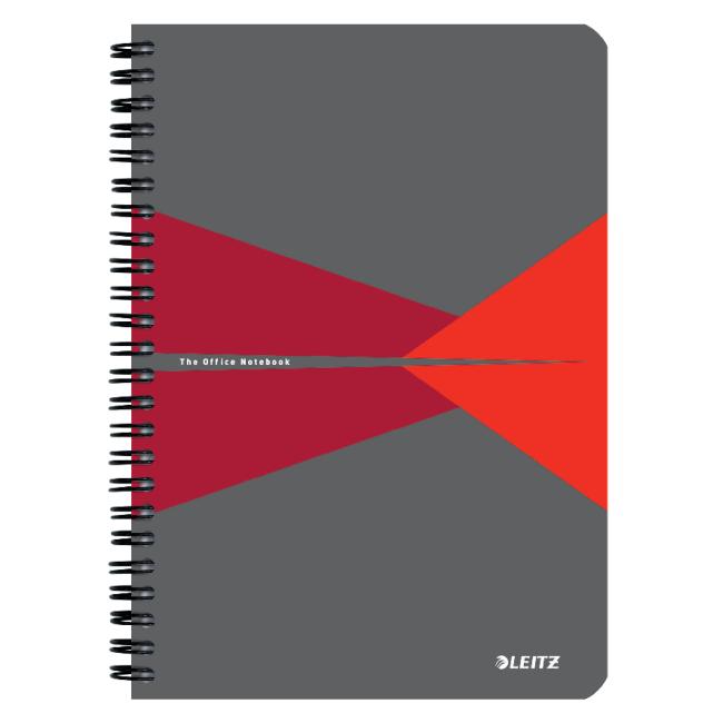 Block Leitz Office Card A5 90 sheets lined red