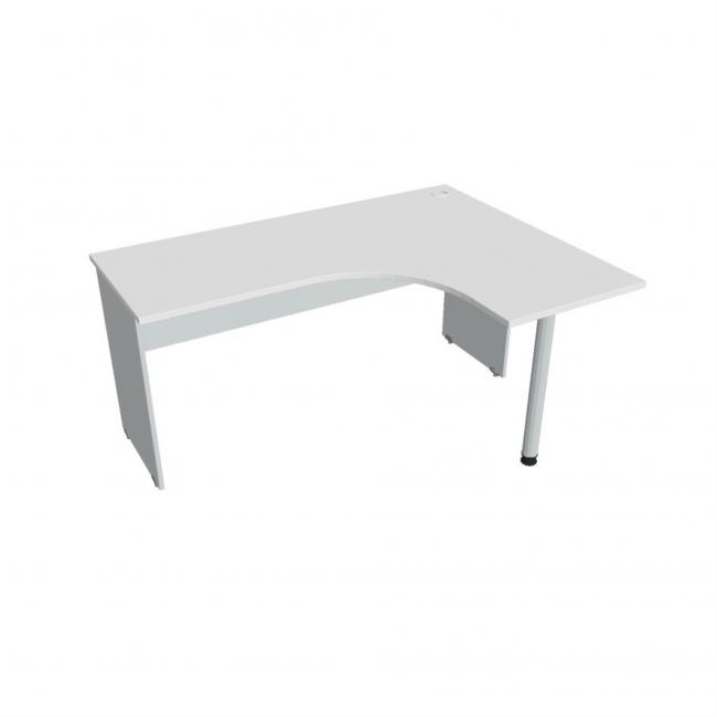 [ON160398] Gate desk, ergo, left, 160x75.5x120 cm, white/grey