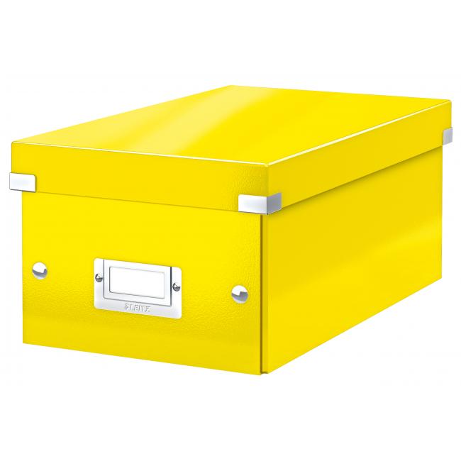 Box for DVD Click & Store WOW yellow