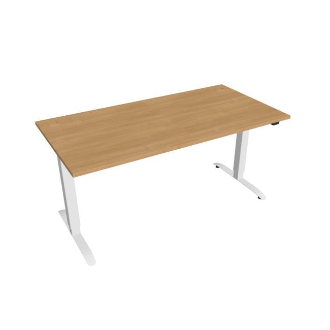 [ON160543] Motion desk, ZO, 2S, 160x70.5-120.5x80 cm, oak/white