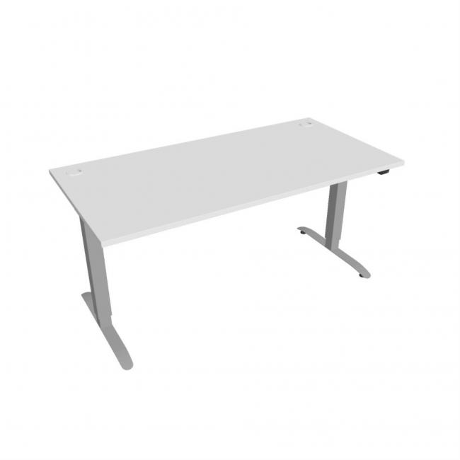 [ON160592] Motion desk, ZO, 2S, 160x70.5-120.5x80 cm, white/grey