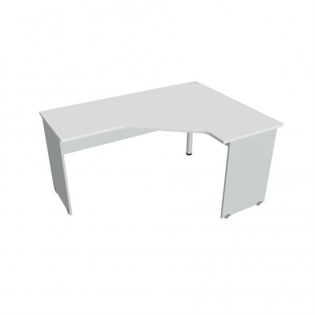 Gate desk, ergo, left, 160x75.5x120 cm, white/grey