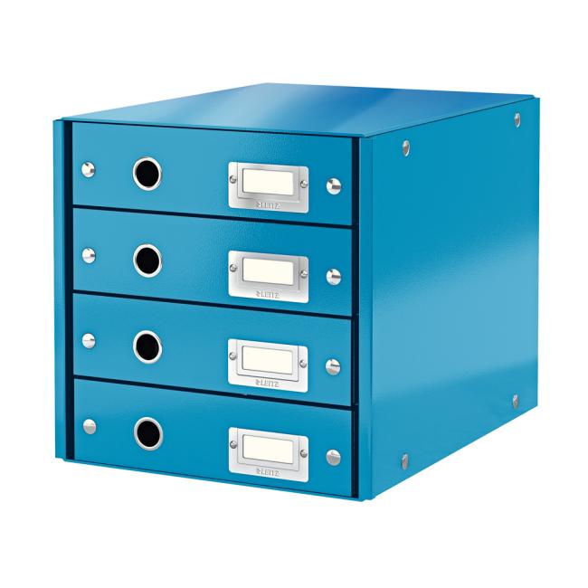 Drawer box Leitz Click & Store 4 drawers blue