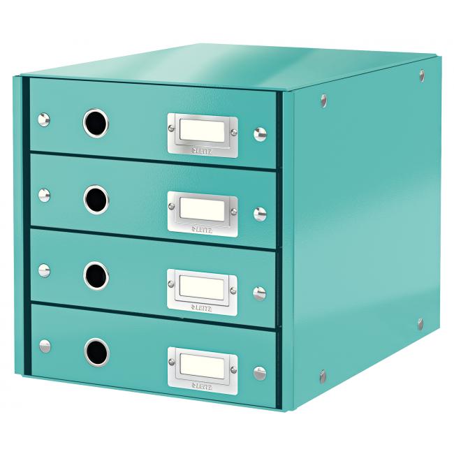 Leitz Click & Store drawer box 4 drawers ice blue