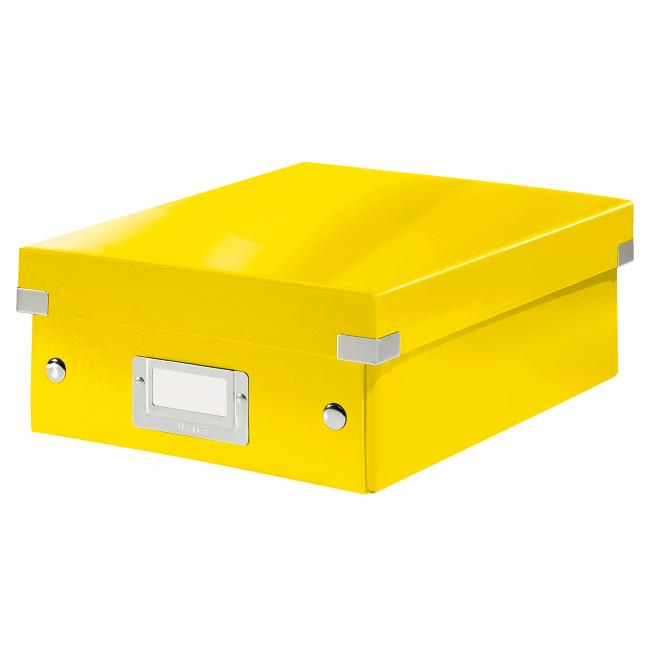 Small organizational box Click & Store yellow