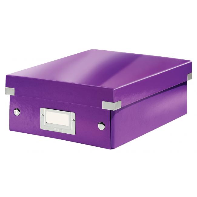Small organizational box Click & Store purple