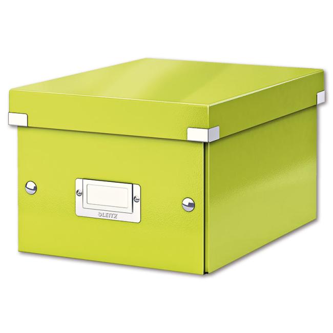 Small organizational box Click & Store metallic green