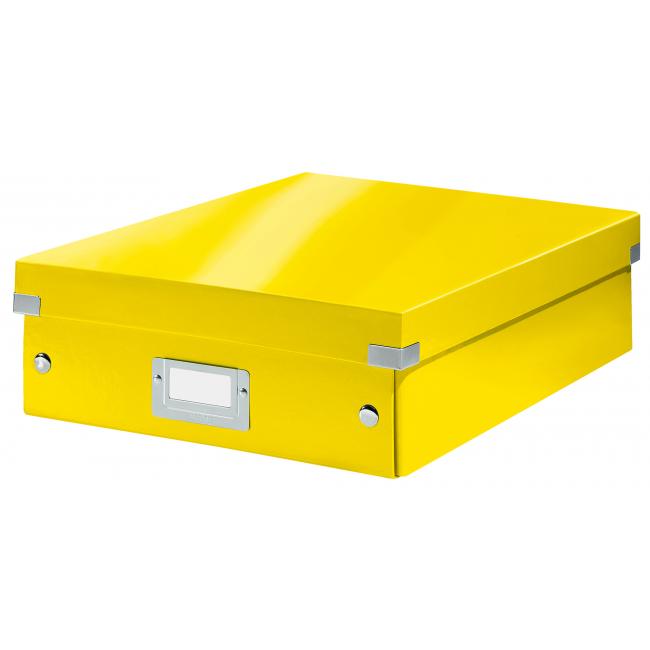 Click & Store medium organization box yellow