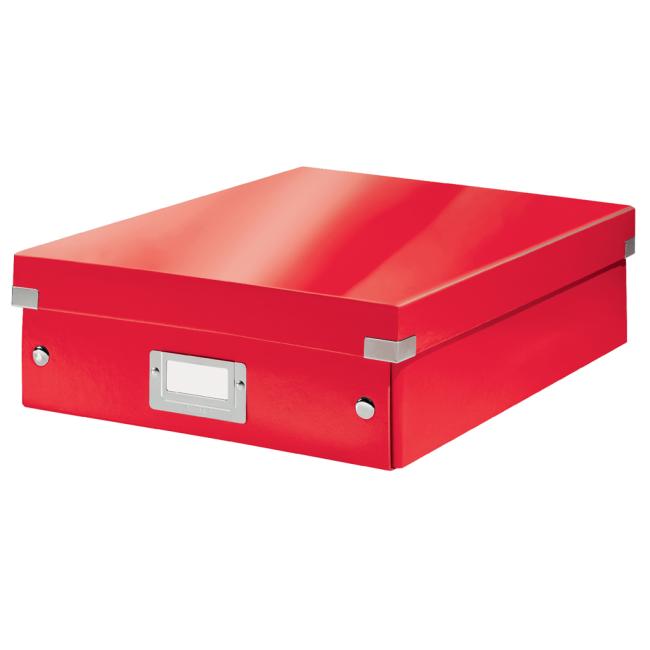 Medium organizational box Click & Store red