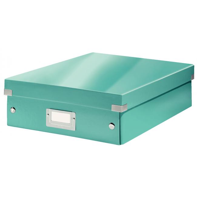 Medium organizational box Click & Store ice blue