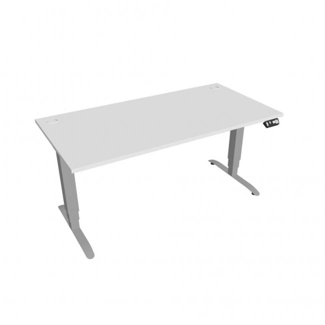 [ON160892] Motion desk, PO, 3S, 160x61-128x80 cm, white/grey