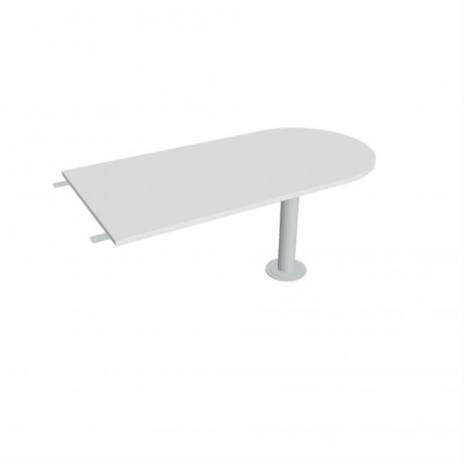 Additional Gate table, 160x75.5x80 cm, white/metal