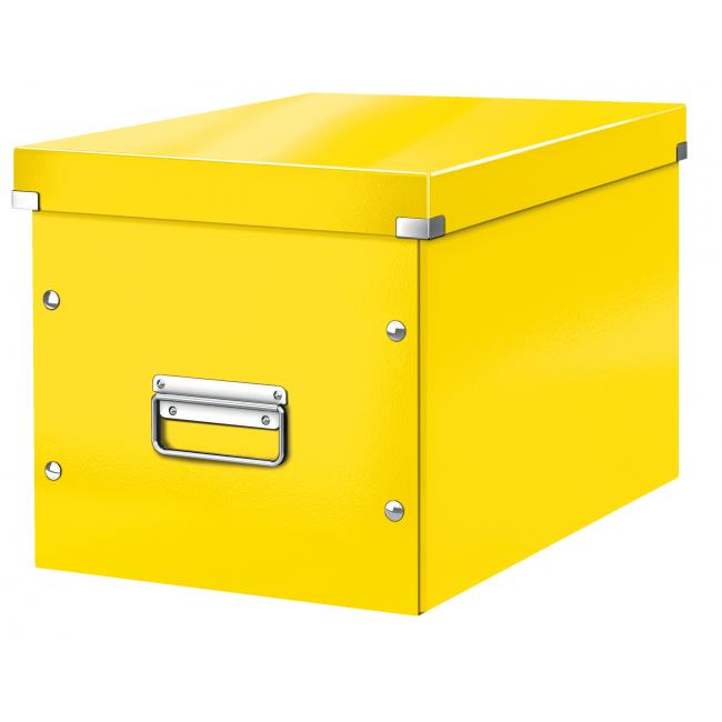 Square box Click & Store A4 yellow