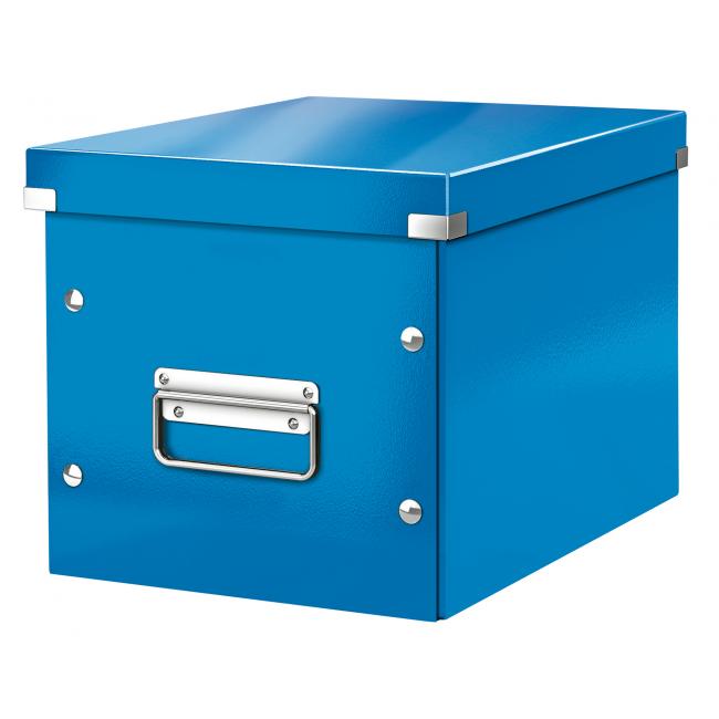 Square box A5 (M) Click & Store metallic blue