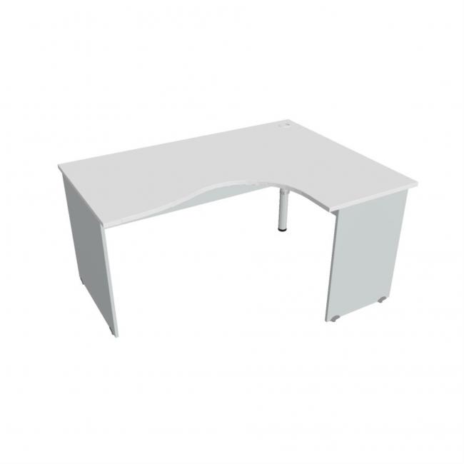 Gate desk, ergo, left, 160x75.5x120 cm, white/grey