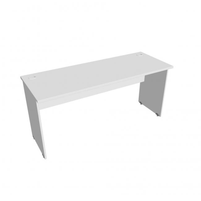 Brána písací stôl, 160x75,5x60 cm, biela/biela